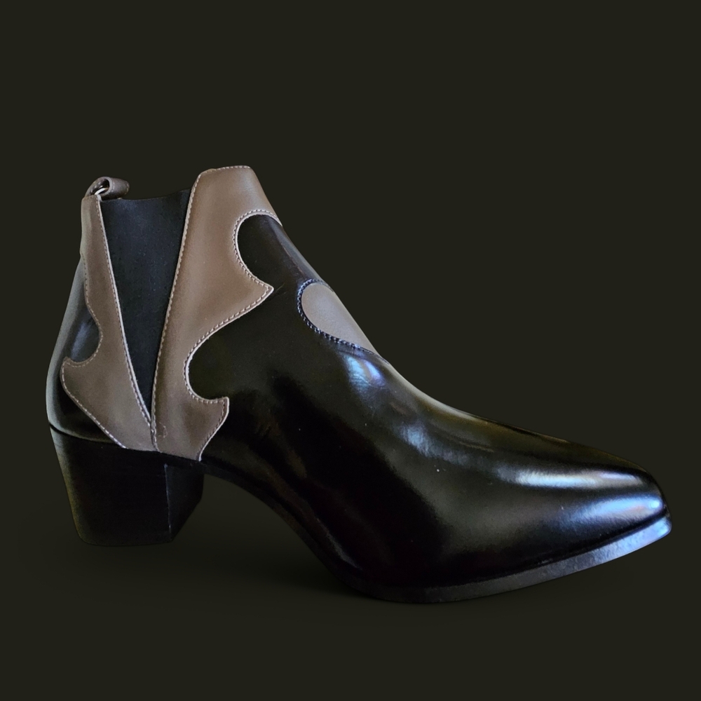 Women's Twin-Set Black and Brown Ankle Boots